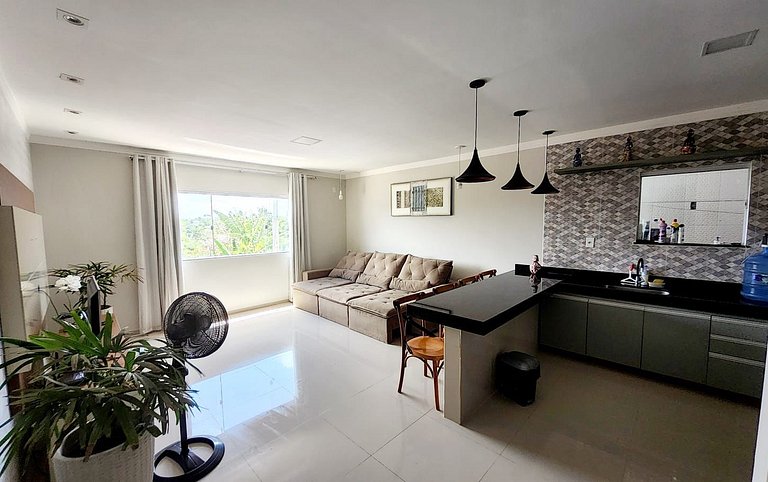 Apto amplo com 2/4 xurupita na orla de porto