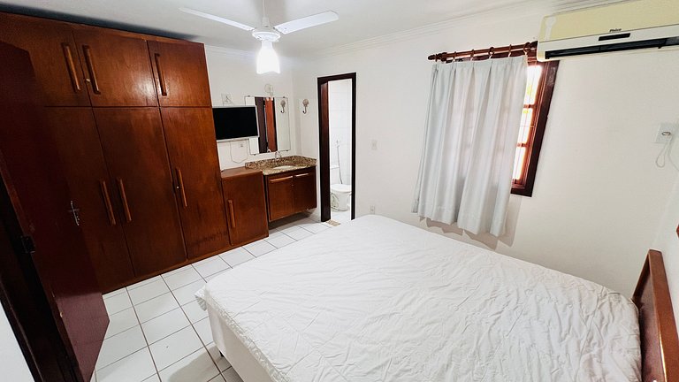 Duplex 3 suítes 300m praia churrasqueira privativa