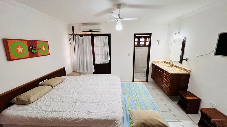 Duplex 3 suítes 300m praia churrasqueira privativa