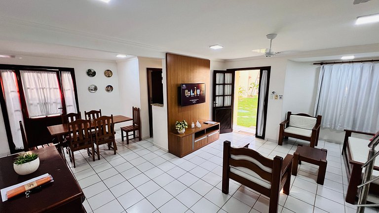 Duplex 3 suítes 300m praia churrasqueira privativa