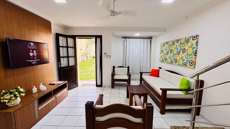 Duplex 3 suítes 300m praia churrasqueira privativa